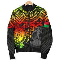 Vanuatu Polynesian Bomber Jacket (Men) - Reggae Turtle - Polynesian Pride