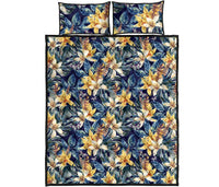 Vintage Floral Quilt Bed Set Art - Polynesian Pride