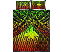 Polynesian Papua New Guinea Quilt Bed Set - Reggae Vintage Polynesian Patterns - Polynesian Pride