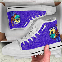 American Samoa Polynesian High Top Shoes - Aunu'u Island - Polynesian Pride