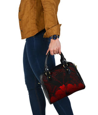 Personalised - Hawaii Royal Hibiscus Polynesian Tribal Shoulder Handbag Red AH - Polynesian Pride