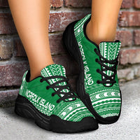 Norfolk Island Chunky Sneakers - Polynesian Chief Flag Version - Polynesian Pride