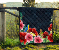 Forest Hibiscus Premium Quilt - Polynesian Pride