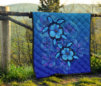 Turtle Hibiscus Ocean Premium Quilt - Polynesian Pride