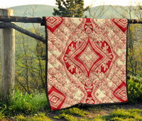 Polynesian Premium Quilt Red And Yellow - Polynesian Pride