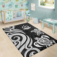 Vanuatu Area Rug - White Tentacle Turtle - Polynesian Pride