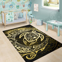 Hawaiian Map Turtle Polynesian Circle Rug AH - Polynesian Pride