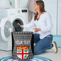 Fiji Custom Personalised Laundry Basket - Tapa Pattern Sport Style - Polynesian Pride