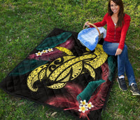 Hawaii Turtle Polynesian Tropical Premium Quilt - Ghia Style Yellow - Polynesian Pride