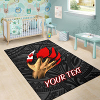 Tonga Personalised Area Rug - Tonga In Me (Black) - Polynesian Pride