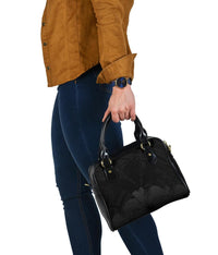 Personalised - Hawaii Royal Hibiscus Polynesian Tribal Shoulder Handbag Gray AH - Polynesian Pride