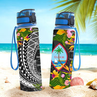 Guam Hydro Tracking Bottle - Seal Spiral Polynesian Patterns - Polynesian Pride