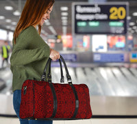 Polynesian Lauhala Mix Red Hawaii Travel Bag - Polynesian Pride