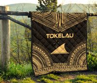 Tokelau Premium Quilt - Tokelau Flag Polynesian Chief Gold Version - Polynesian Pride
