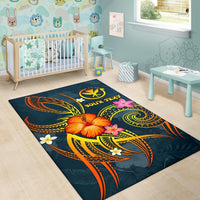Polynesian Hawaii Personalised Area Rug - Legend of Kanaka Maoli (Blue) - Polynesian Pride