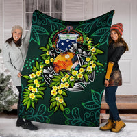 Samoa Polynesian Premium Blanket - Ti Leaf Lei Turtle - Polynesian Pride