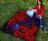 Samoa Quilt - Blue Shark Polynesian Tattoo - Polynesian Pride