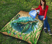 New Zealand Premium Quilt Turtle Manaia Maori Vintage - Polynesian Pride