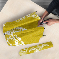 Tonga Umbrella Turtle Mermaid Polynesian Pattern White Gold - Polynesian Pride