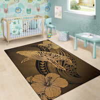 Hawaii Polynesia Whale Hibiscus - Gold - Polynesian Pride