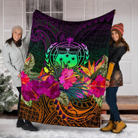 Samoa Premium Blanket - Summer Hibiscus - Polynesian Pride