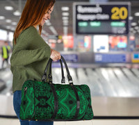 Polynesian Plumeria Mix Green Black Hawaii Travel Bag - Polynesian Pride