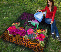 Papua New Guinea Premium Quilt - Summer Hibiscus - Polynesian Pride