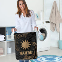 Nauru Polynesian Laundry Basket - Gold Tribal Wave - Polynesian Pride