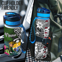 Nauru Hydro Tracking Bottle - Turtle Plumeria Banana Leaf Crest - Polynesian Pride