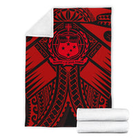 Samoa Polynesian Premium Blanket - Samoa Red Seal with Polynesian Tattoo - Polynesian Pride