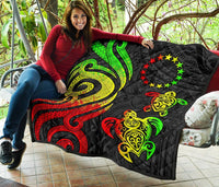 Cook Islands Premium Quilt - Reggae Tentacle Turtle - Polynesian Pride