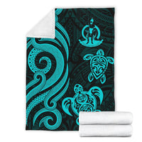 Vanuatu Premium Blanket - Turquoise Tentacle Turtle - Polynesian Pride
