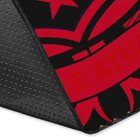 Samoa Area Rug, Samoa Coat Of Arm - Polynesian Tattoo (Red) - Polynesian Pride