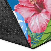 Polynesian Turtle Hibiscus Area Rug - Polynesian Pride