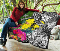 New Caledonia Premium Quilt - Turtle Plumeria Banana Leaf - Polynesian Pride