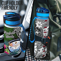 Marshall Islands Hydro Tracking Bottle - Turtle Plumeria Banana Leaf Crest - Polynesian Pride