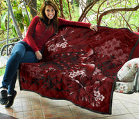 Hawaii Quilt - Hawaii Turtle Magenta Premium Quilt - Polynesian Pride