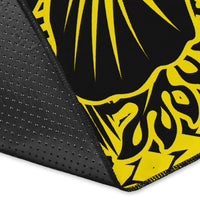 Hawaii Map Honu Hibiscus Polynesian Area Rug AH - Polynesian Pride