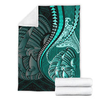 Fish Hook Premium Blanket Manta Polynesian Turquoise - Polynesian Pride