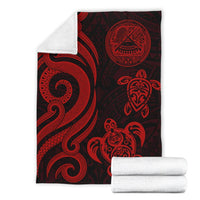American Samoa Premium Blanket - Red Tentacle Turtle - Polynesian Pride