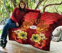 Niue Personalised Premium Quilt - Tribal Tuna Fish - Polynesian Pride