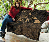 Hawaii Sea Turtle Is Swimming Toward Premium Quilt Gold - Polynesian Pride