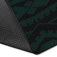 Hibiscus Plumeria Mix Polynesian Turtle Area Rug AH - Polynesian Pride