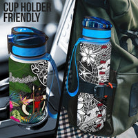 Vanuatu Hydro Tracking Bottle - Turtle Plumeria Banana Leaf - Polynesian Pride