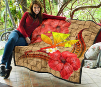 Hawaii Lauhala Kanaka Polynesian Premium Quilt - Polynesian Pride