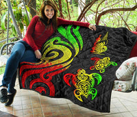 New Caledonia Premium Quilt - Reggae Tentacle Turtle - Polynesian Pride