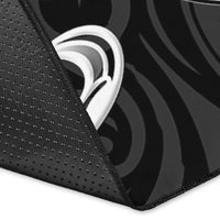 Fiji Area Rug - Fiji Seal Polynesian Patterns Plumeria (Black) - Polynesian Pride