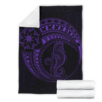 Seahorse Polynesian Blanket - Polynesian Tattoo Purple - Polynesian Pride