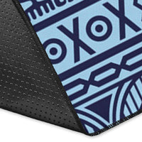 Polynesian Area Rug - Vintage Hibiscus Fabric Pattern - Polynesian Pride