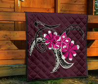 Plumeria Polynesia Pink Premium Quilt - Polynesian Pride
